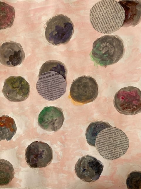 La Presse - 32x25cm - Acrylique sur Papier - Florence Fleming